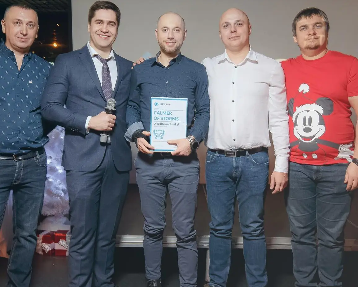 The LITSLINK team at an award ceremony