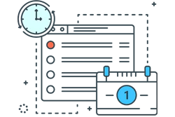 On-time project delivery icon