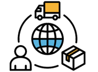 Logistics and supply chain icon