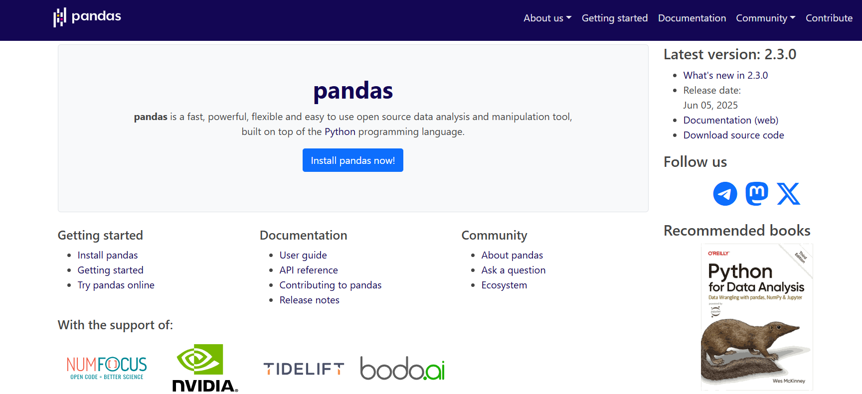 pandas python