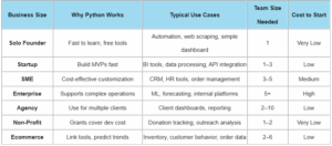 Python for Startups vs. Enterprises