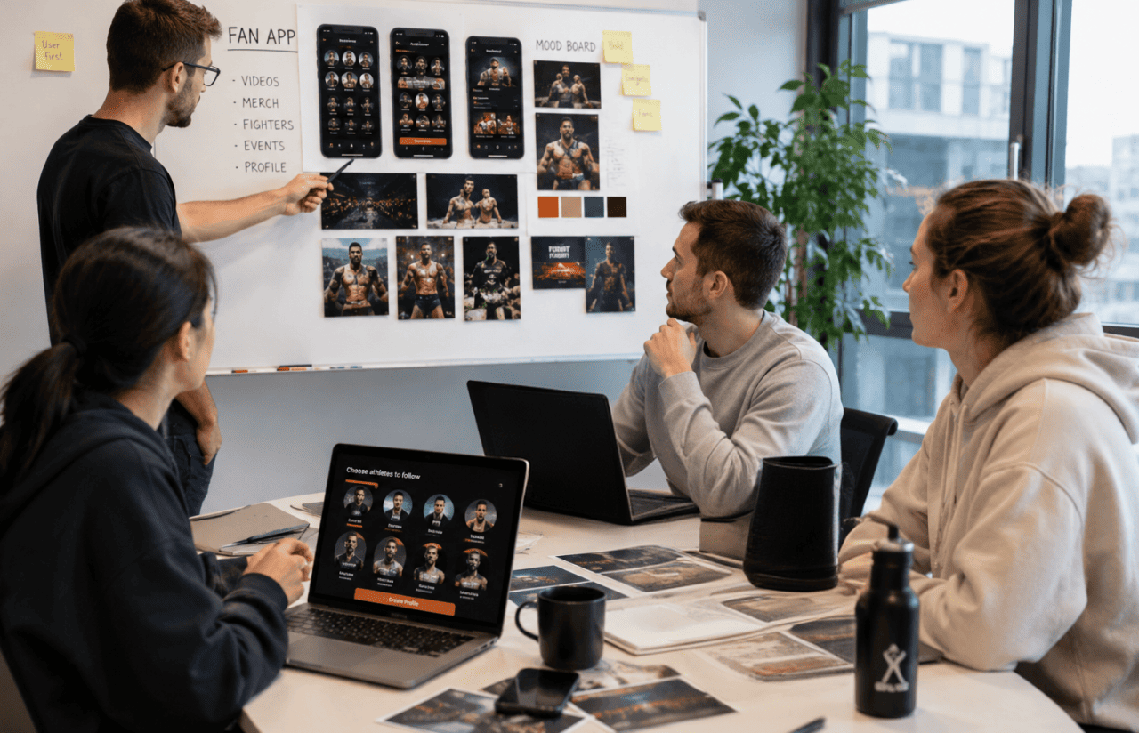 Scrum Process Flow for App for Sports Fans