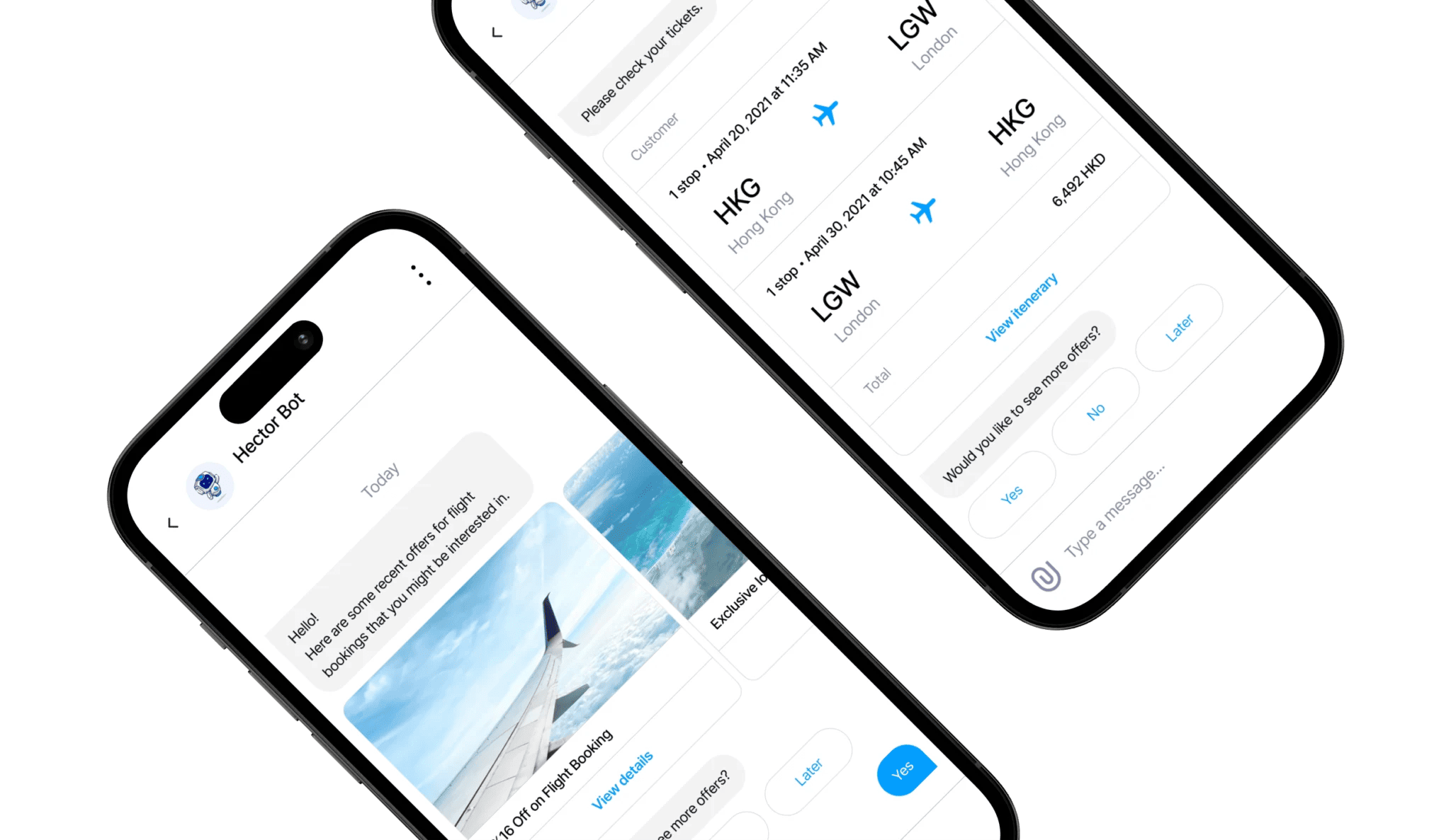 UIUX Design for an AI travel bot