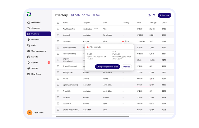 UX Design AI anomaly-detection assistant