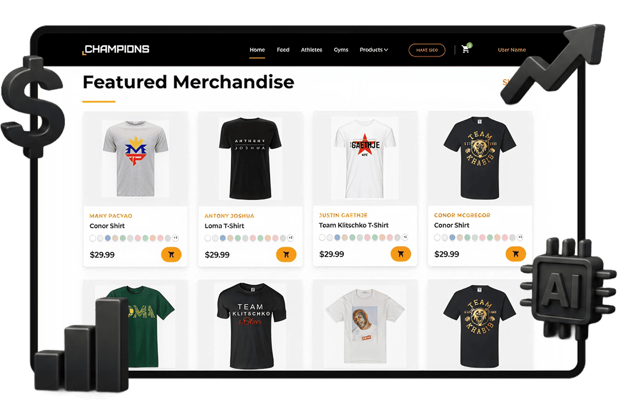 What's Next athletic merchandise platform
