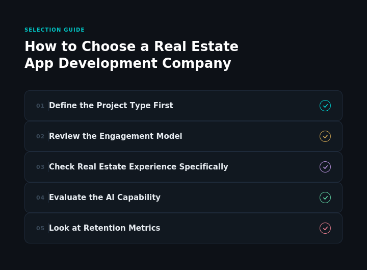 Vendor Selection Framework for Real Estate App Development Projects