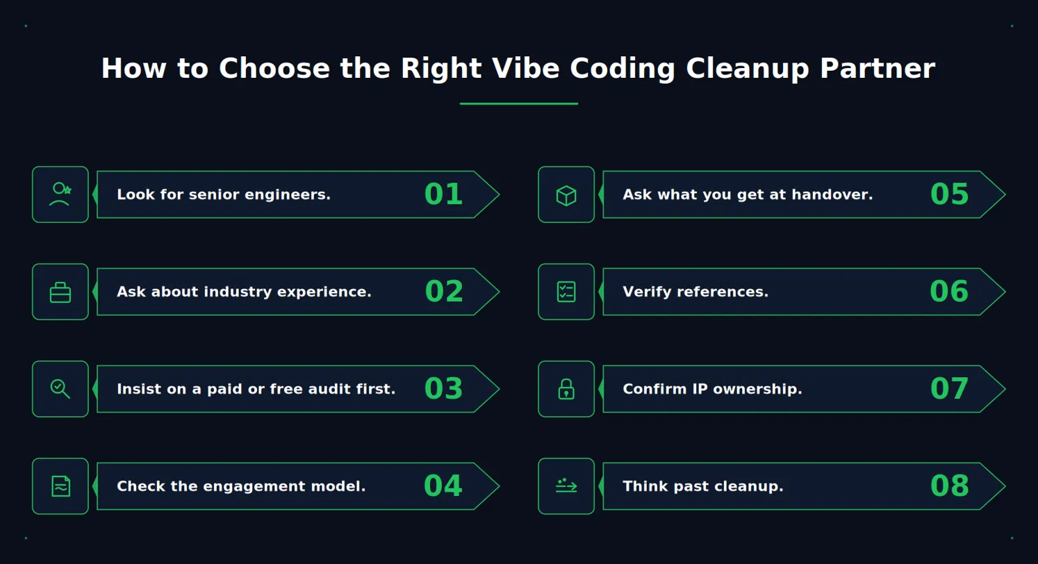 How to Select the Right Partner for Vibe Coding Cleanup
