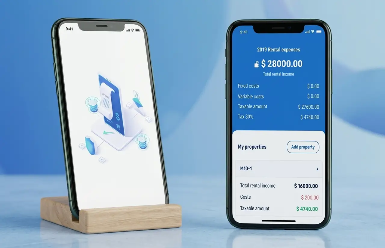 UI UX Design of App to Track Rental Income
