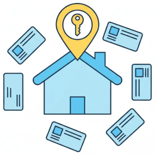 Logistics and transportation tracking illustration
