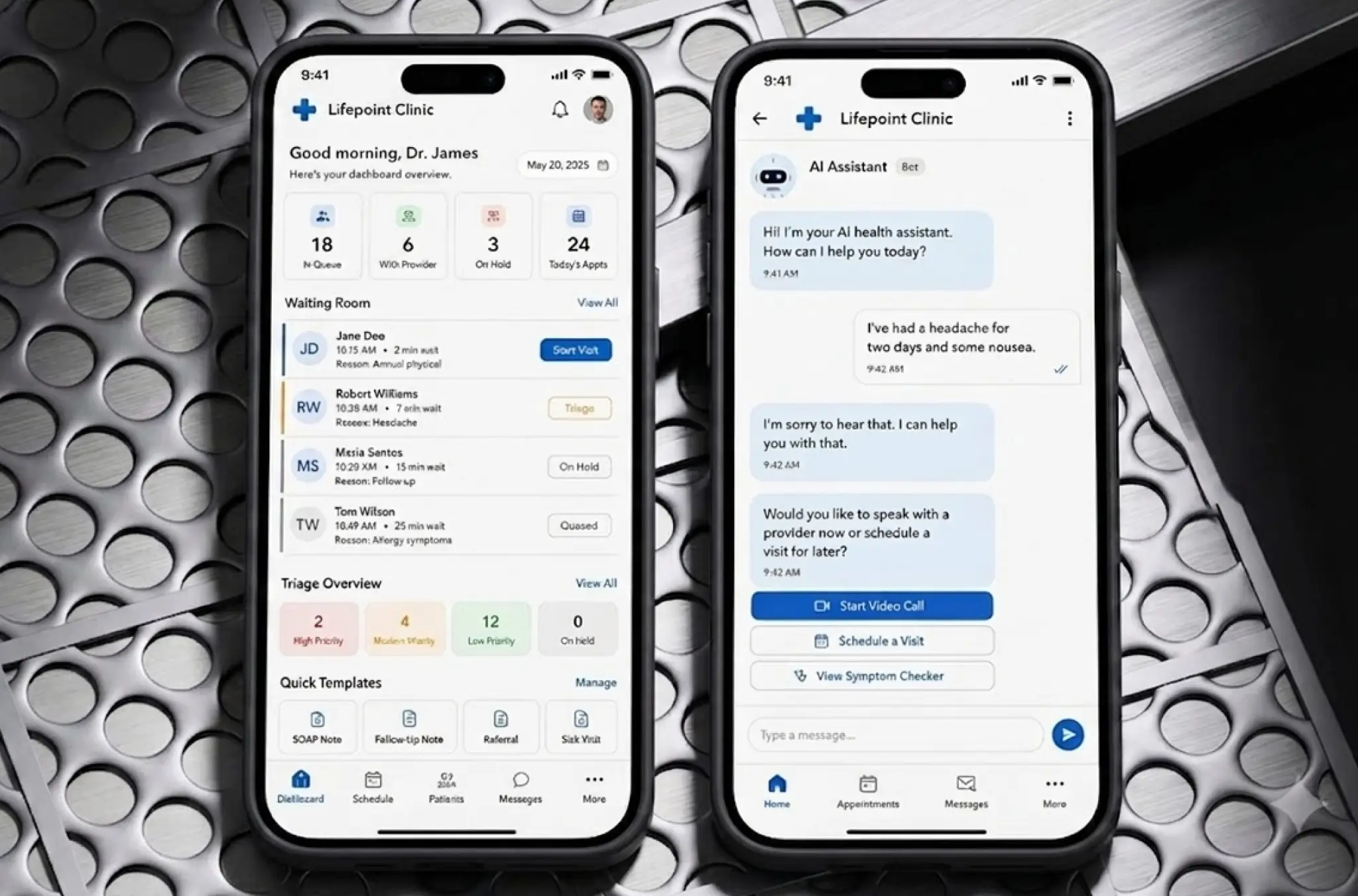 2 phones with chat