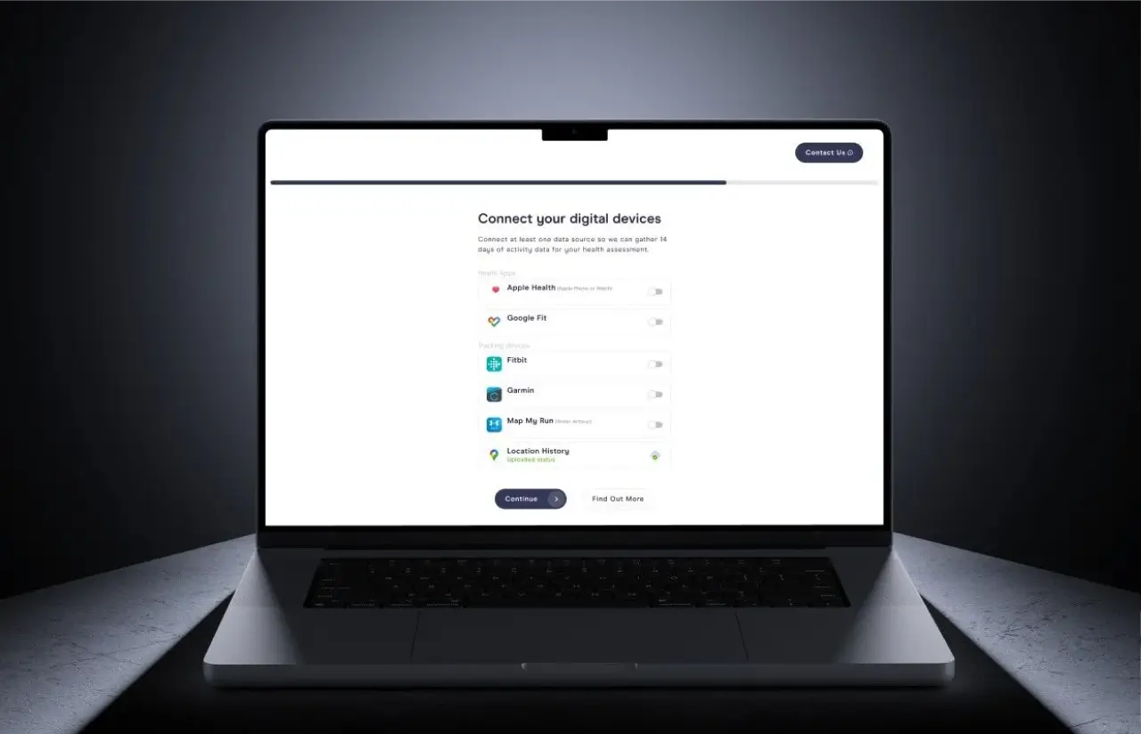 AI-based, health risk calculations, health risks and improvement recommendations, mobile and web app, insurance wellness platform with health risk scoring, insurance clients