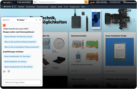 One good example would be the Amazon Rufus virtual assistant.
