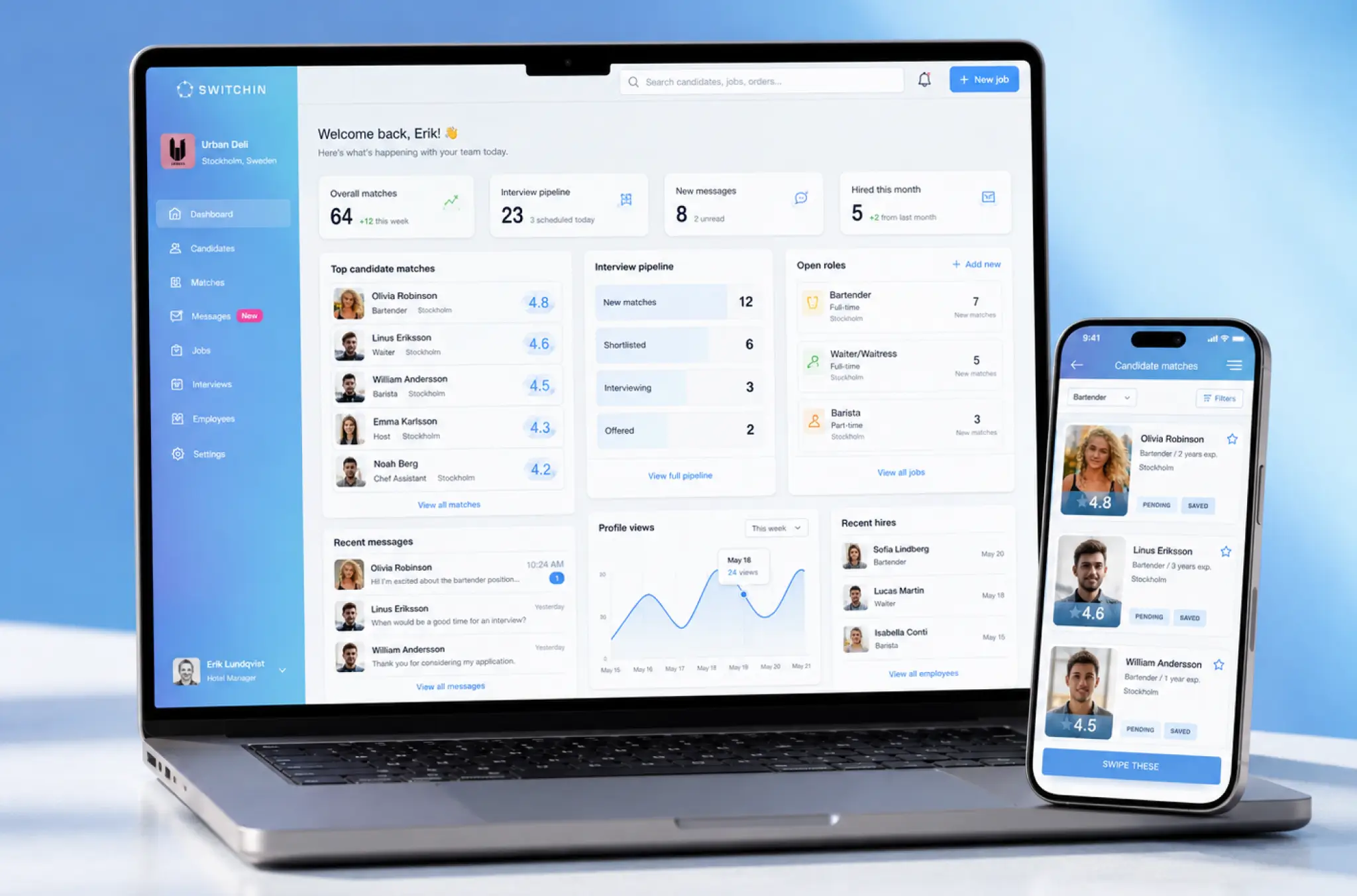 Building a Swipe-Based Candidate Matching App for Recruiters