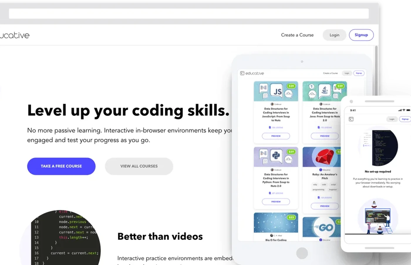 E-learning platform course marketplace