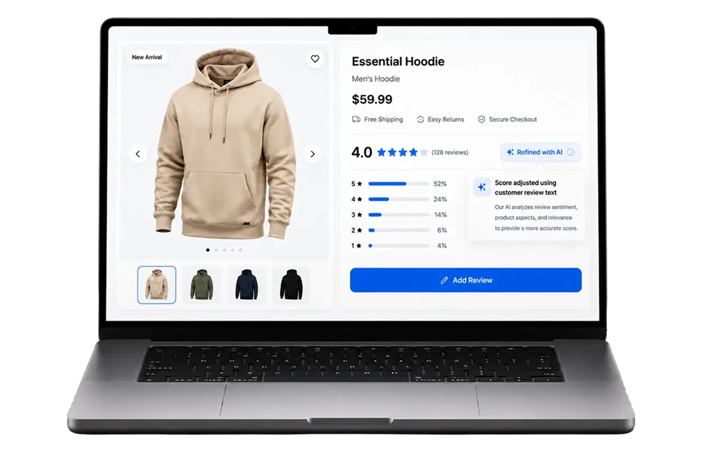 Sentiment analysis refined review score